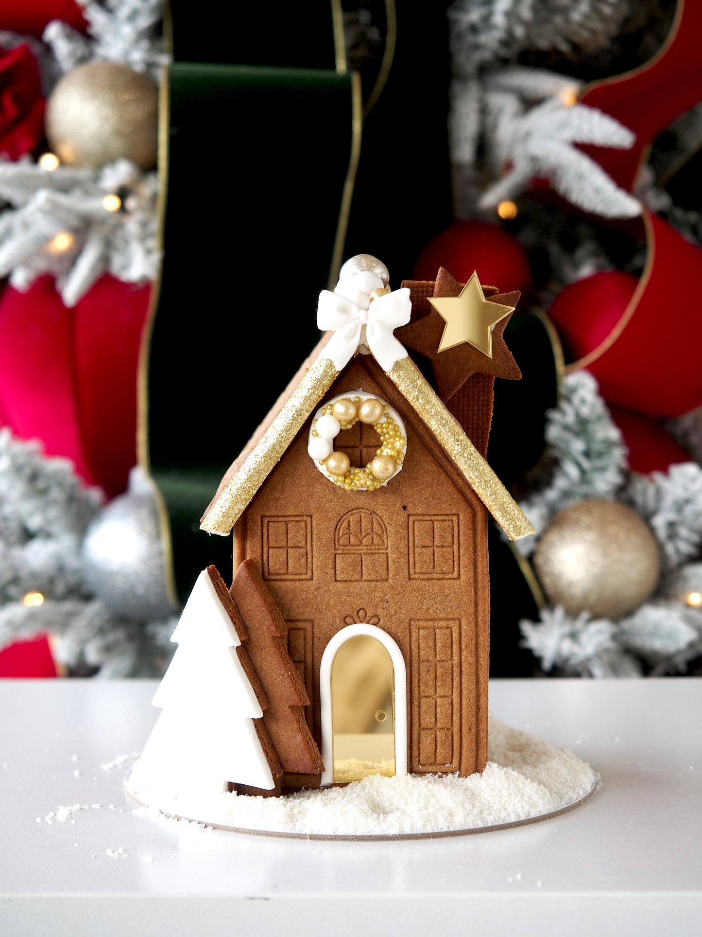 Christmas Gingerbread Natural,Gold & Silver