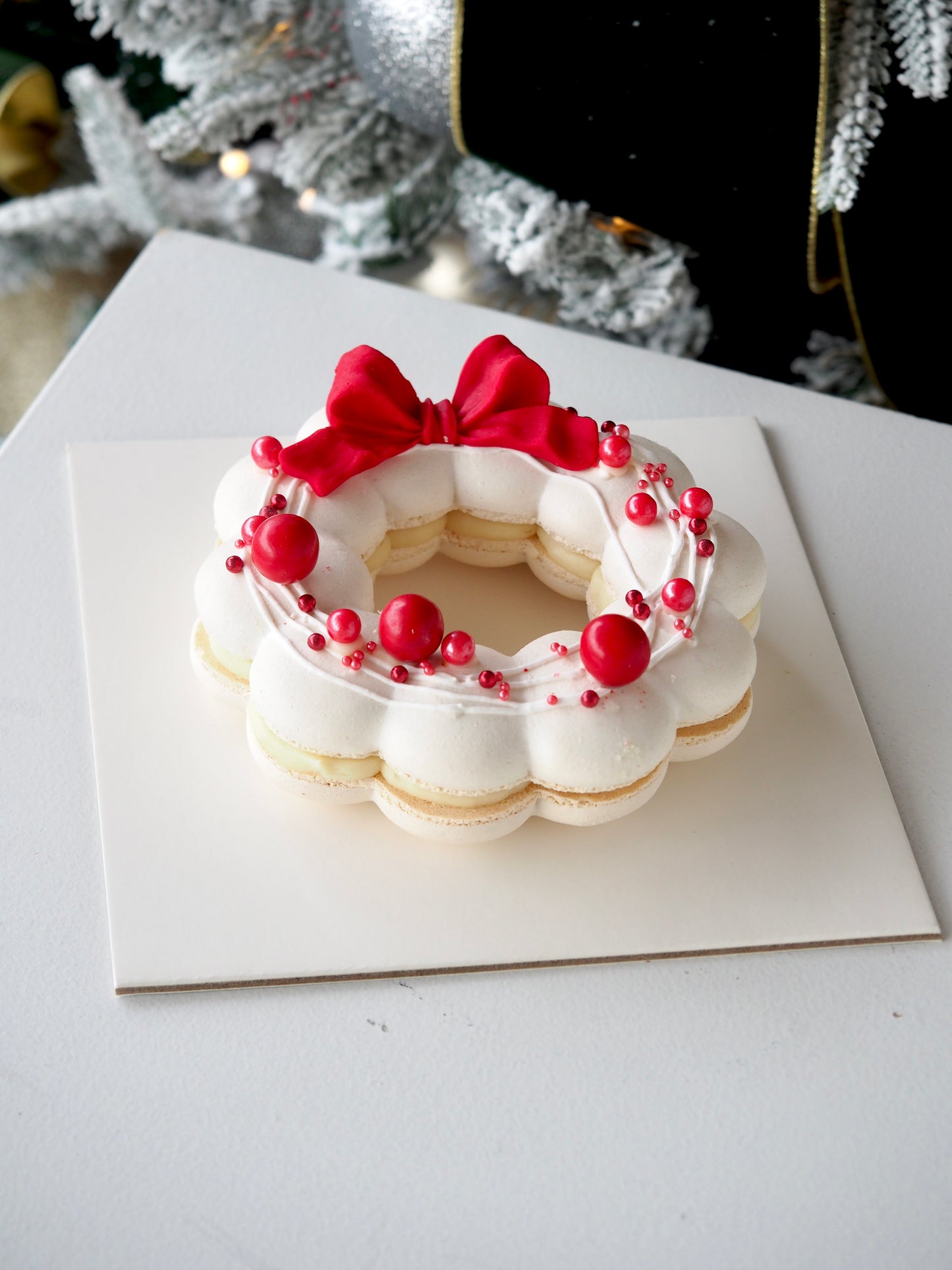 Christmas Macaron Wreath