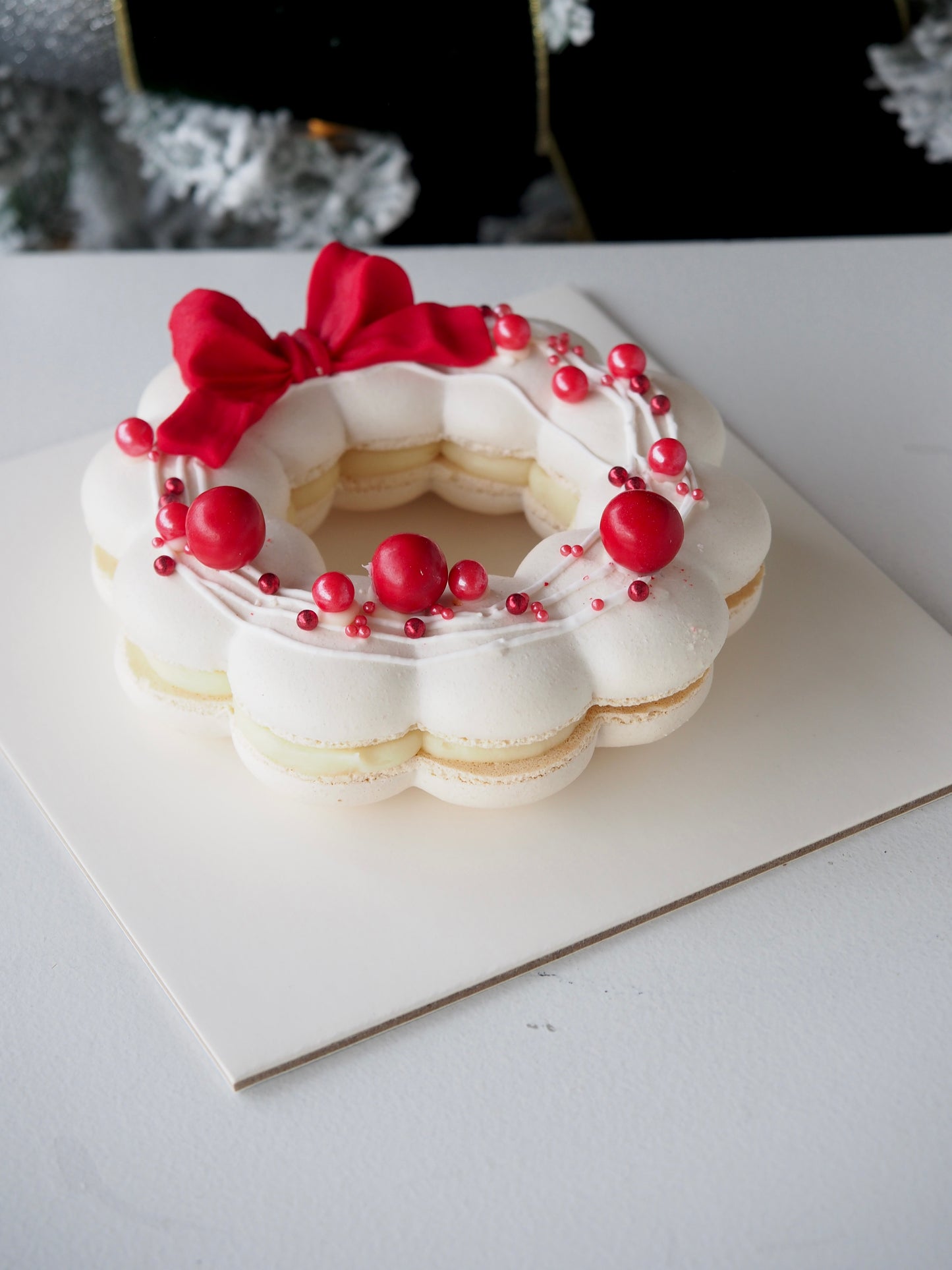 Christmas Macaron Wreath