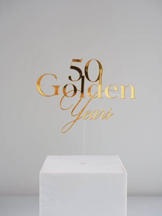 50 golden years cake topper