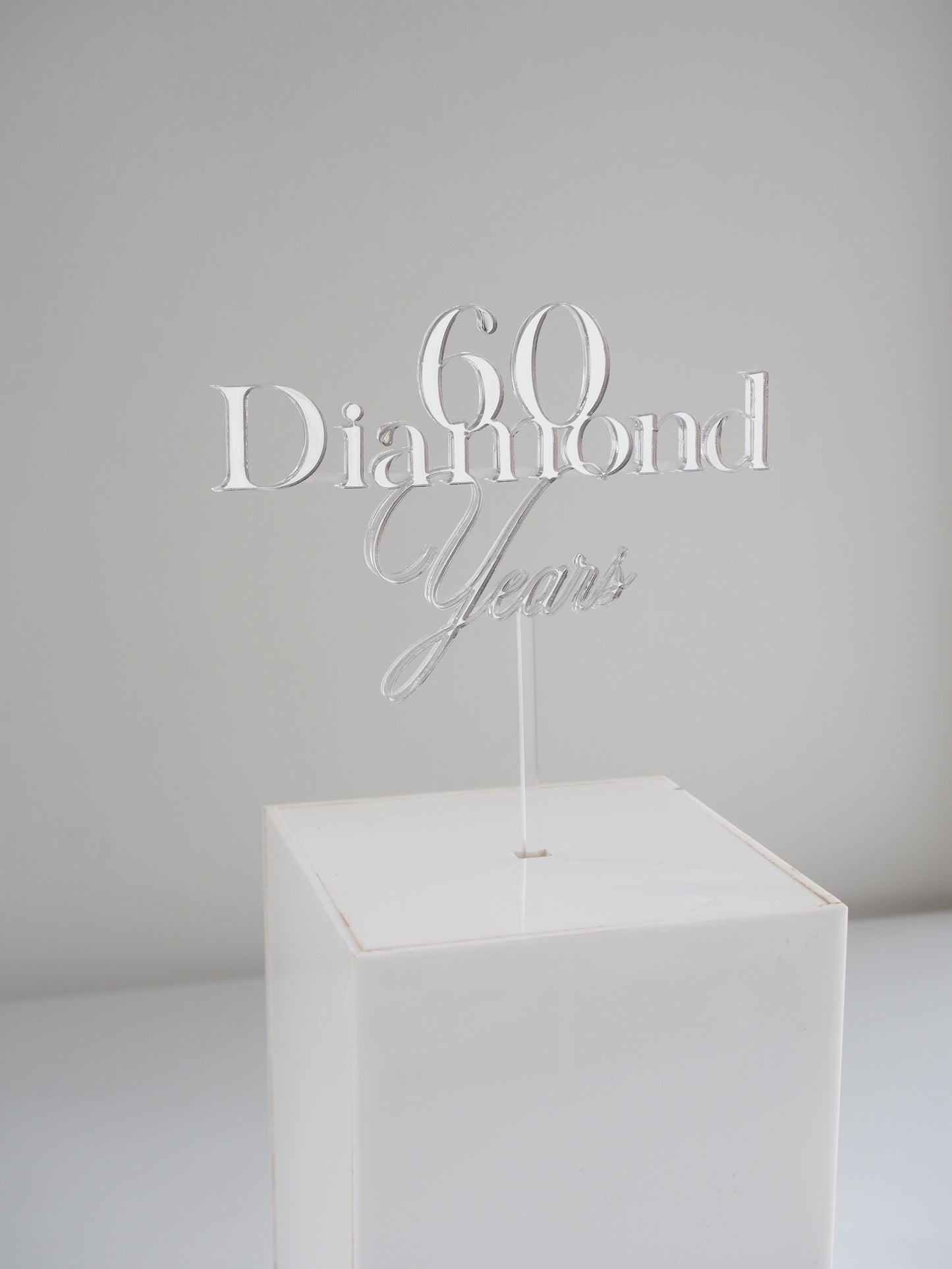 60 diamond years cake topper